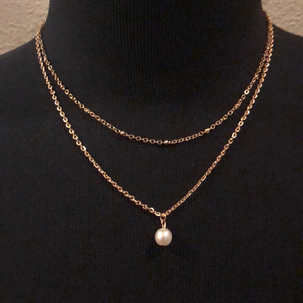 gold layered chain necklace
